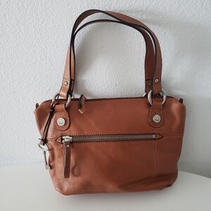 Fossil Brown Leather Purse Long Live Vintage